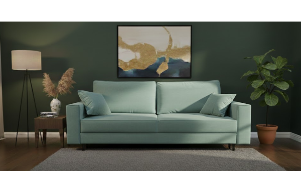 Sofa Emilia 71 na sprężynach z funkcją spania i pojemnikiem